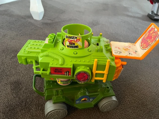 TMNT TEENAGE MUTANT Ninja Turtles Pizza Thrower Vehicle 1989 Playmates ...