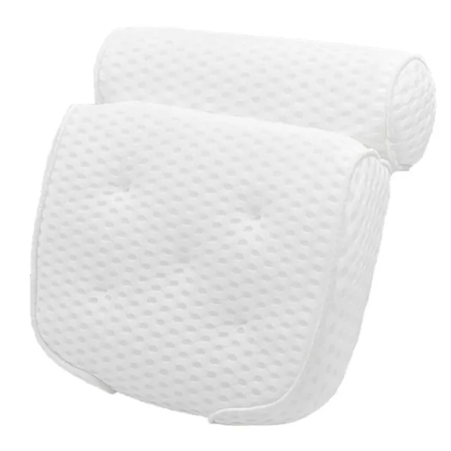 Bath Pillow, Stylish Pu Bath Pillow With Suction Cups, Neck Pillow Headrest  For Bathtub Spa Whirlpool, Ergonomic Headrest Head, Neck, Back And Shoulde
