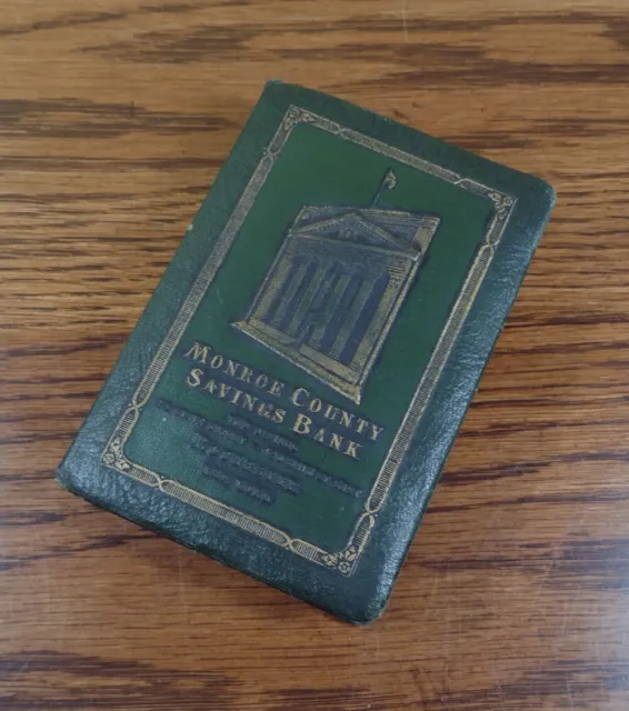 Vintage Monroe County Savings Book Bank  - Rochester, NY - Bankers Utilities Co