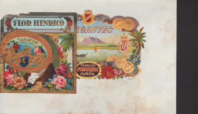 DETMOLD, Werbung 1925, Zigarren-Kisten-Verpackung FLOR HENRICO Nr. 27557