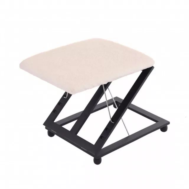 NEW! Adjustable Folding Cushion Padded Footstool Foot Leg Rest