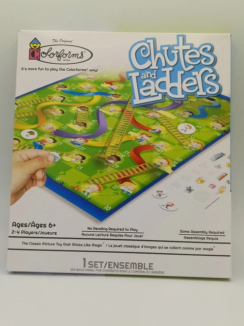 The Originak Colorforms THE ORIGINAL COLORFORMS CHUTES AND LADDERS Hasbro Mini Board Game ...