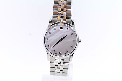 Ladies Movado 0606612 MUSEUM CLASSIC MOP Stainless Steel Diamond Accent Watch