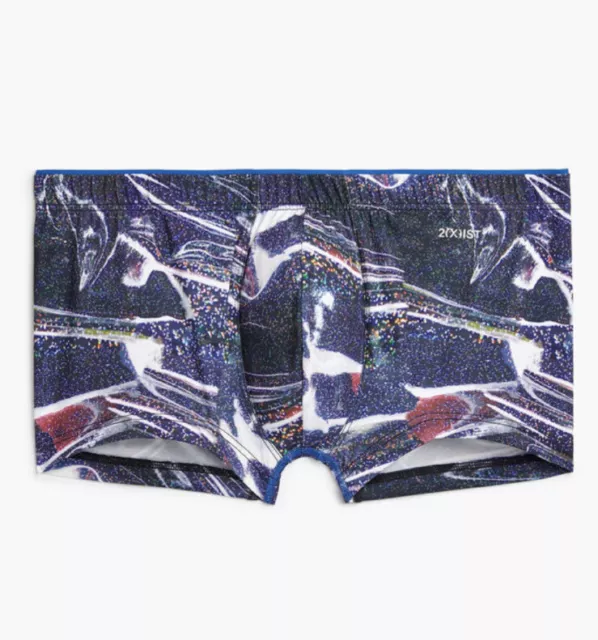 2xist Sliq Micro Men’s Sport Trunk - Faux Vinyl Print - XL (36-39 Inch) MSRP $30