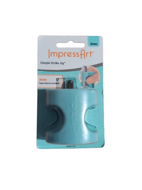 NEW ImpressArt Simple Strike Jig 3mm +Free Heart Stamp, Jeweller's Stamping Tool