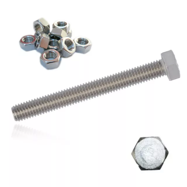 50x Tuercas Hexagonales + M5x100 Acero Inox A2 Festigkeitsklasse 70 DIN933