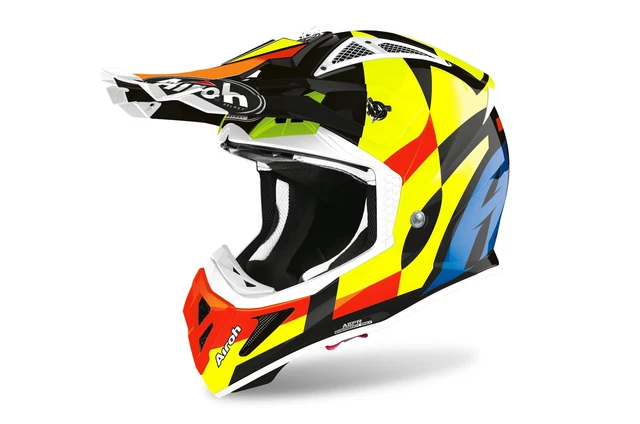 Avat17Xs - Casco Off Road,Cross, Airoh Aviator Ace Trick Black Gloss Helmet T...