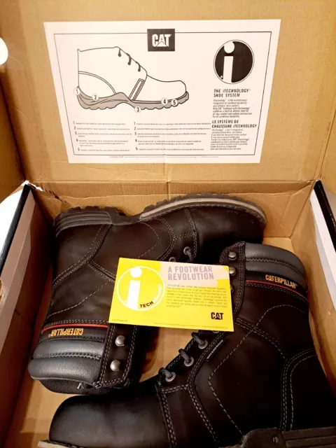CAT Women's Echo Waterproof STEEL TOE Work Boot Black SIZE 9.5