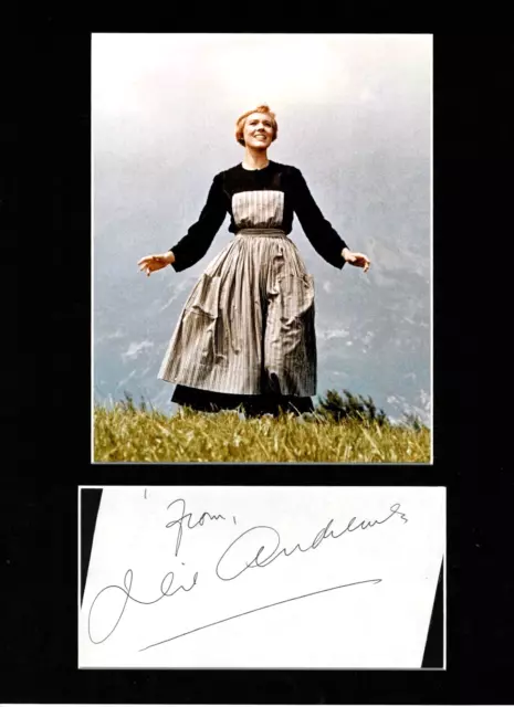 Julie Andrews The Sound Of Music Authentic Signed Autograph  Display *