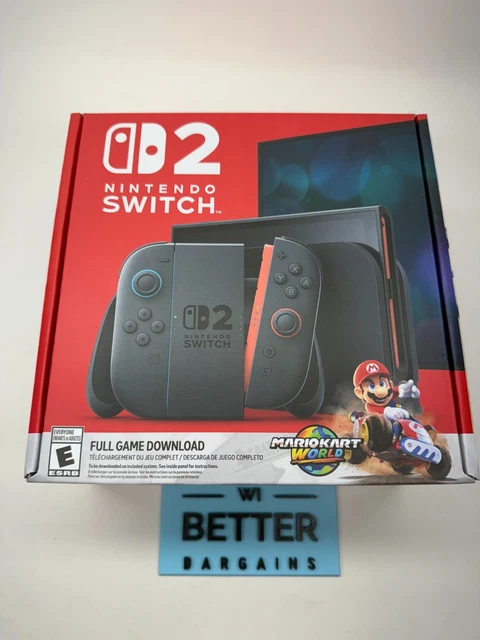 NINTENDO SWITCH 2 + Mario Kart World Console Bundle Brand New Free ...