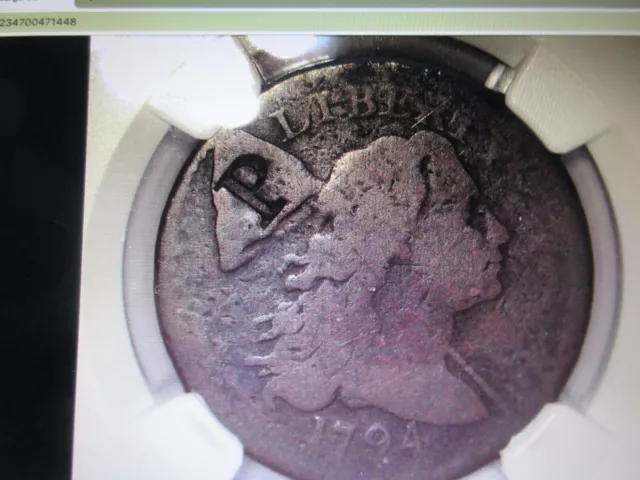 1794 S-53 High R5 large cent medium  brown tones, only 36 known, Extremely Rare!