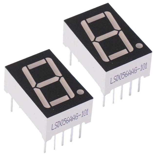 Led 5 Segment Display 2 X GREEN 0.56
