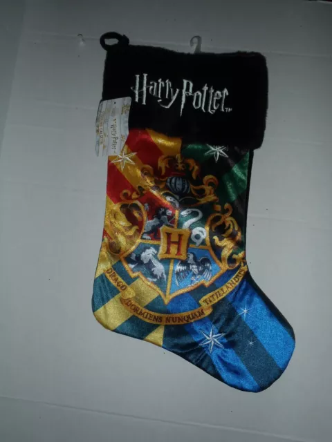 HARRY POTTER HOUSES Holiday Christmas Stocking HOGWARTS RUZ NEW WITH TAGS