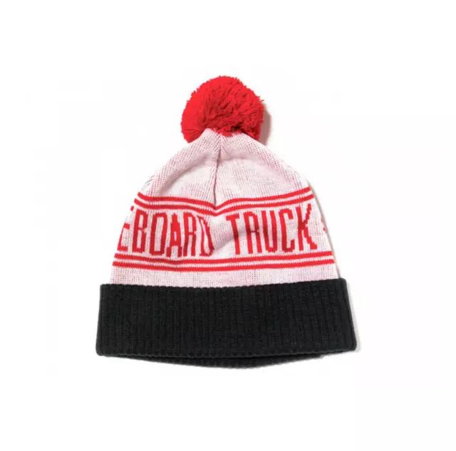 Royal Trucks Skateboard Worker Pom Pom Knitted Beanie Black Red