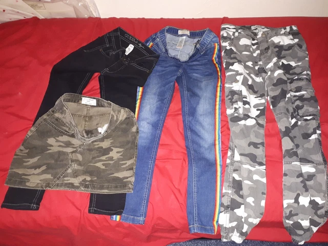 Pacchetto pantaloni e gonna per ragazze età 11 anni vecchio, marchio misto high street. Ex. Cond.