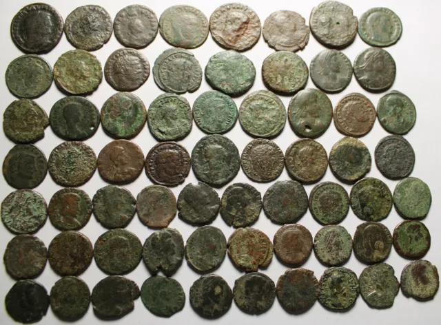 Lot of 3 large coins Rare original Ancient Roman Constantius Licinius Maximianus