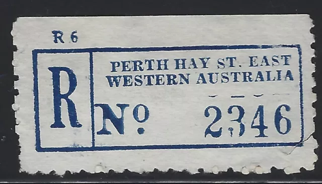 Registration Labels Australia Western Australia Perth Hay St. East #2346