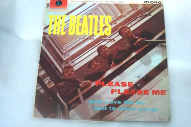 L1-THE BEATLES-PLEASE PLEASE ME-UK LP-1963-1N/1N-SLEEVE DAMAGED-Northern Songs
