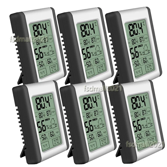 LCD DIGITAL TEMPERATURE Humidity Meter Sensor Thermometer Hygrometer ...