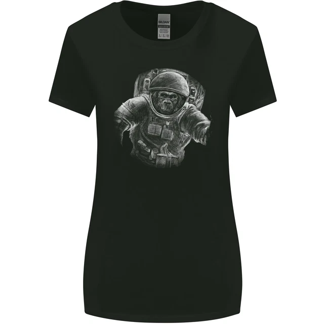 Ape Astronaut Spaceman Gorilla Womens Wider Cut T-Shirt