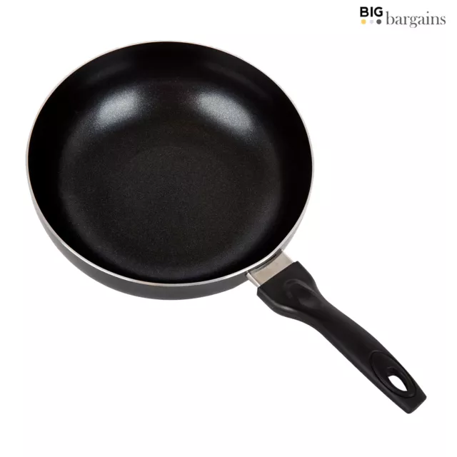Non Stick 24cm-28cm Wok Frying Pan Carbon Steel Insulated Handle Dishwasher Safe