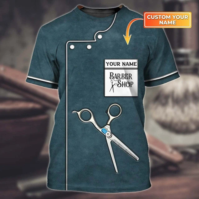 Custom With Name 3D T Shirt For A Barber, Present To Barber Men, Barber Friend G