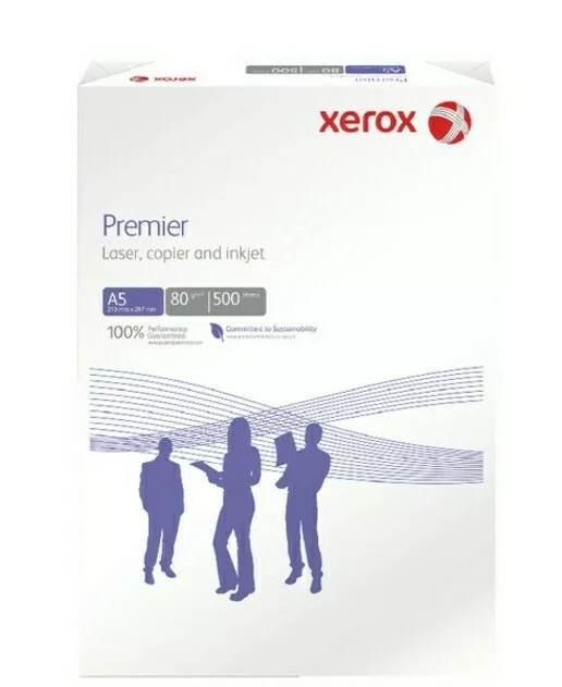 Xerox Premier A5 Printer Paper Laser Copier Inkjet 80 GSM 500 Sheets