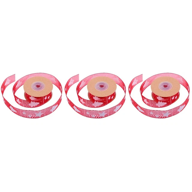 3 rollen von Geschenk Verpackung Band Weihnachten Bögen Bänder