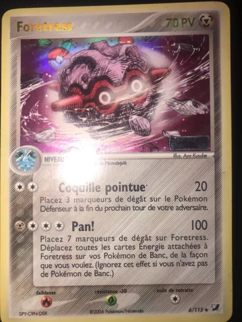 Carte Pokemon FORETRESS 6/115 Holo REVERSE Bloc EX Forces Cachées FR