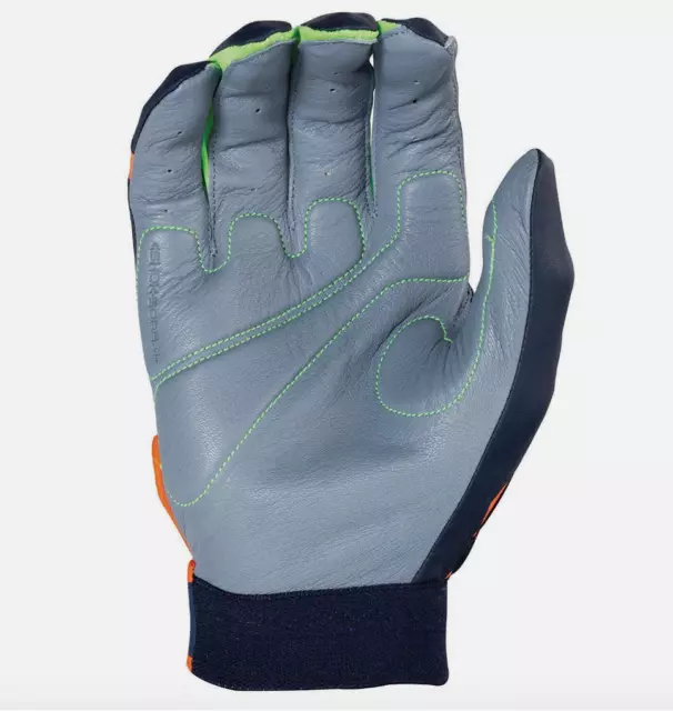 Franklin Shok-Sorb Neo Youth L Batting Gloves Gray/Navy/Lime Size L Pair 3