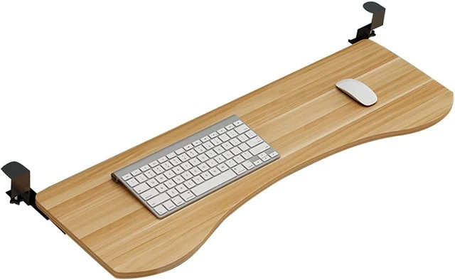 V3VOGUE Sliding Keyboard Tray Under Desk Storage 52x25cm(21x10Inch), A-walnut