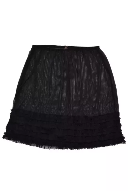 AGENT PROVOCATEUR Damenrock durchsichtig elegant Rüschen kurz schwarz Größe M