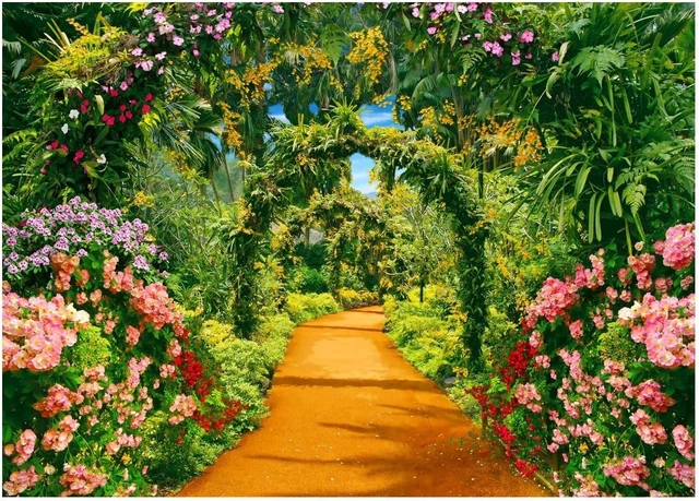 AIIKES 7X5FT SECRET Garden Floral Photography Backdrop Spring Party ...