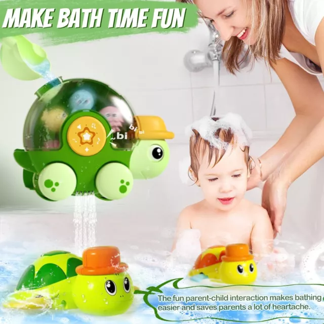 Baby Badespielzeug Dusche Badewannenspielzeug Schildkröten Set Wasserspielzeug 3