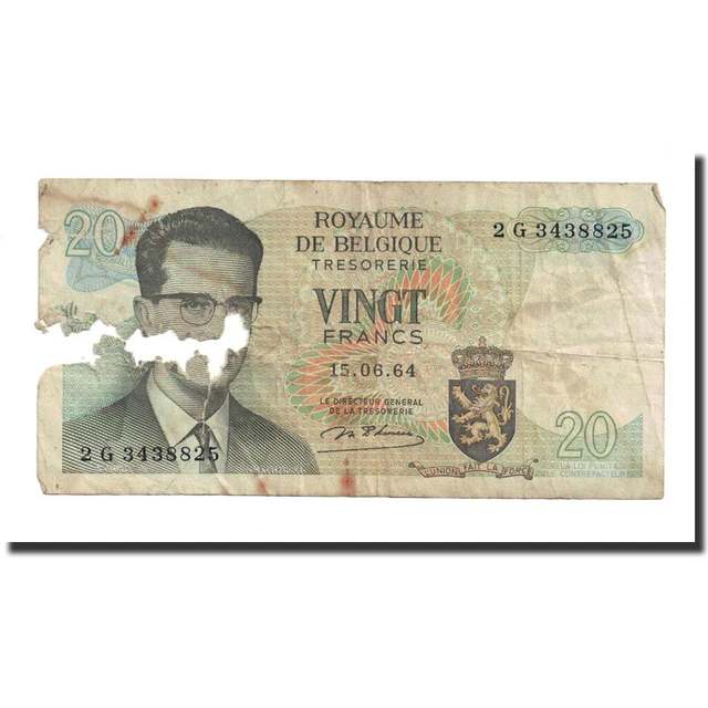 [#641545] Banknote, Belgium, 20 Francs, 1964, 1964-06-15, KM:138, AG(1-3)