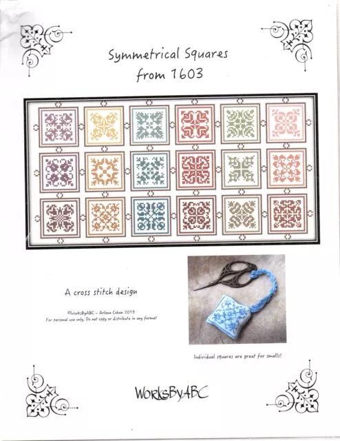 Symmetrical Squares from 1603 Cross Stitch Pattern WorksByABC