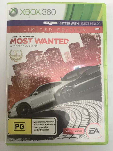 Need for Speed Most Wanted LIMITED EDITION Microsoft XBOX 360 Aus Pal Rare