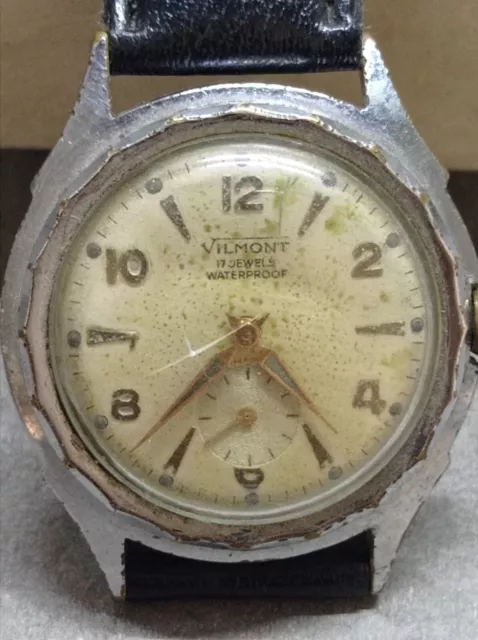 Reloj Antiguo Mecánico VILMONT Funciona REF05101J