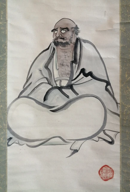 Bodhidharma, Kakemono, Bilderrolle, Wandhängebild, Japan