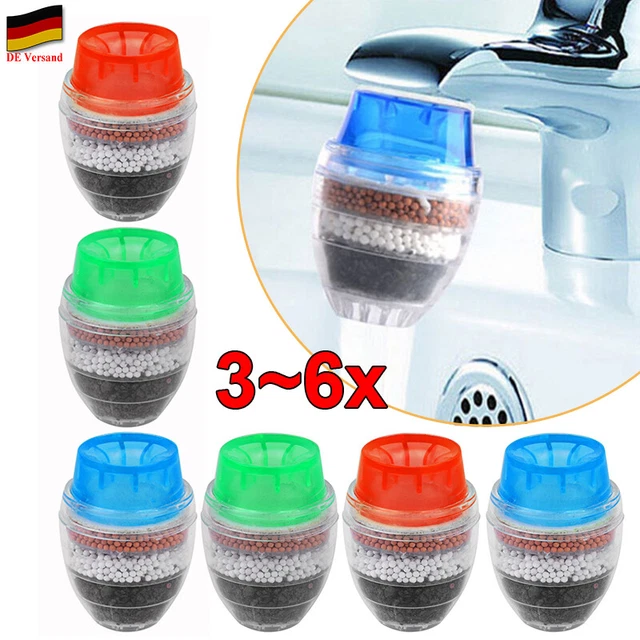 3 ~ 6x Grifo de carbón activado Filtro de agua Sistema de filtro Grifería Filtro Purificador DE