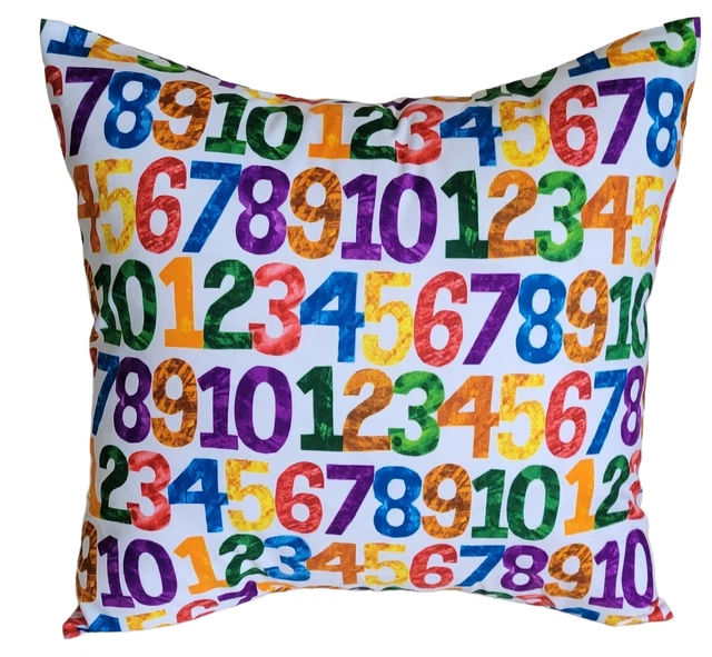 Numbers 1-10 Nursery Throw Pillow 18x18