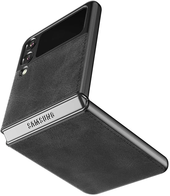 Coque Protection Samsung Galaxy Z Flip3 5G (2021) Housse Cuir PU+ PC Rigide Étui