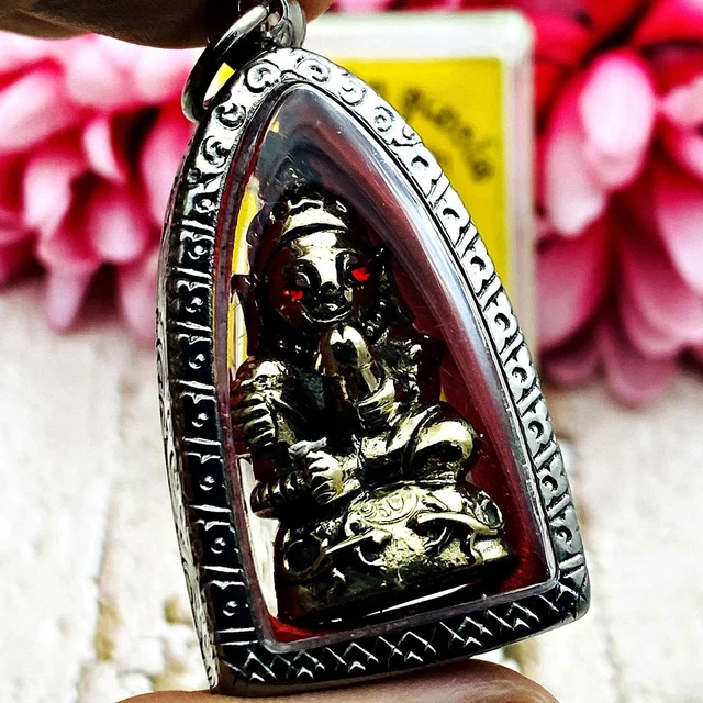Ngan Ngung Khmer Gambling Love Spell Attract Kb Subin Silvery Thai Amulet #6117