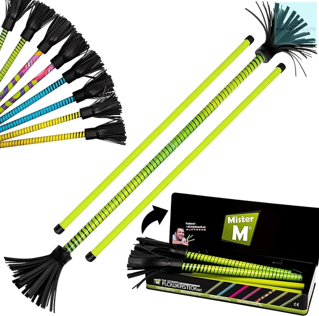 Mister M Ultimate Flowerstick Juggling Kit - Flower Sticks Set - Portable Set -