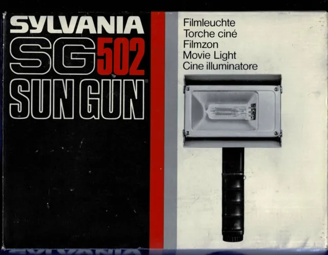 SYLVANIA SG502 SUNGUN, Filmleuchte, mit Bedienungsanleitung, in Original-Verpack