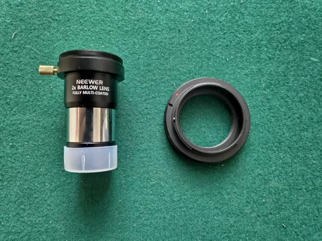 Lente Neewer 2x Barlow - Totalmente Multi - Recubierta.  Incluye un adaptador Canon EOS T2.