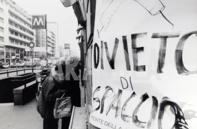 Foto vintage de archivio Manifestación Contra La de Drogas, Milán, impresión
