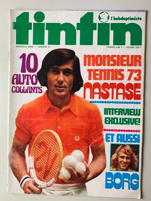 Photo Presse 1973 – Ilie Nastase – Joueur De Tennis Roumain – Noir & Blanc