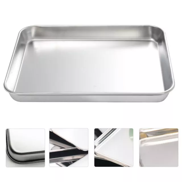 1Pc Large Serving Dish Drawer Storage Tray Metal Serving Tray