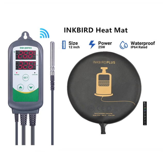 Produktbild von Inkbird ITC-C216T Thermostat-Steckdose – Heizen & Kühlen Mit Timer, LCD, IP67-Fühler, Für Kühlschrank, Reptilien & Gewächshaus (10A / 2200W)